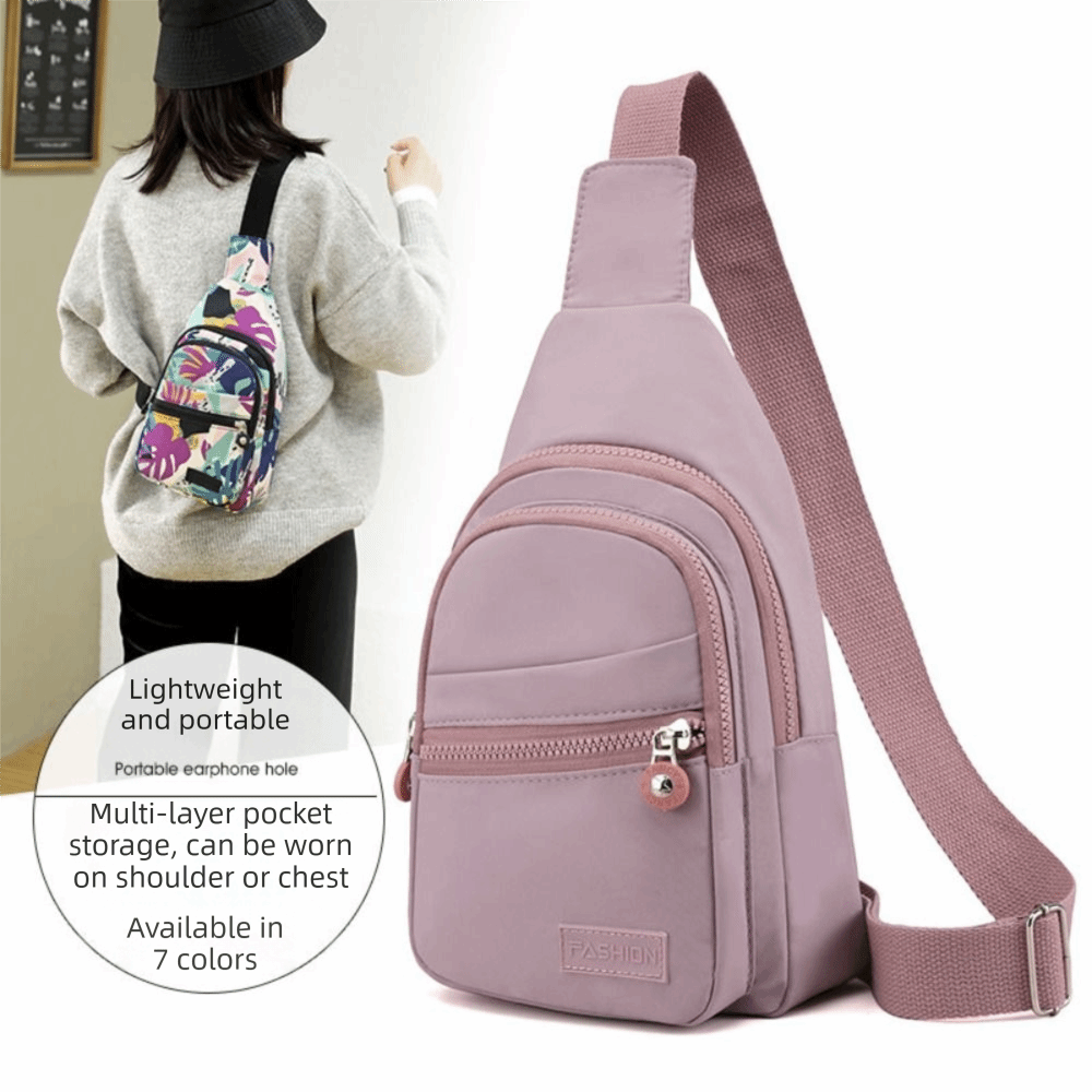 Sling Backpack Shoulder - Naylon Kadın Göğüs Çantası Su Geçirmez
