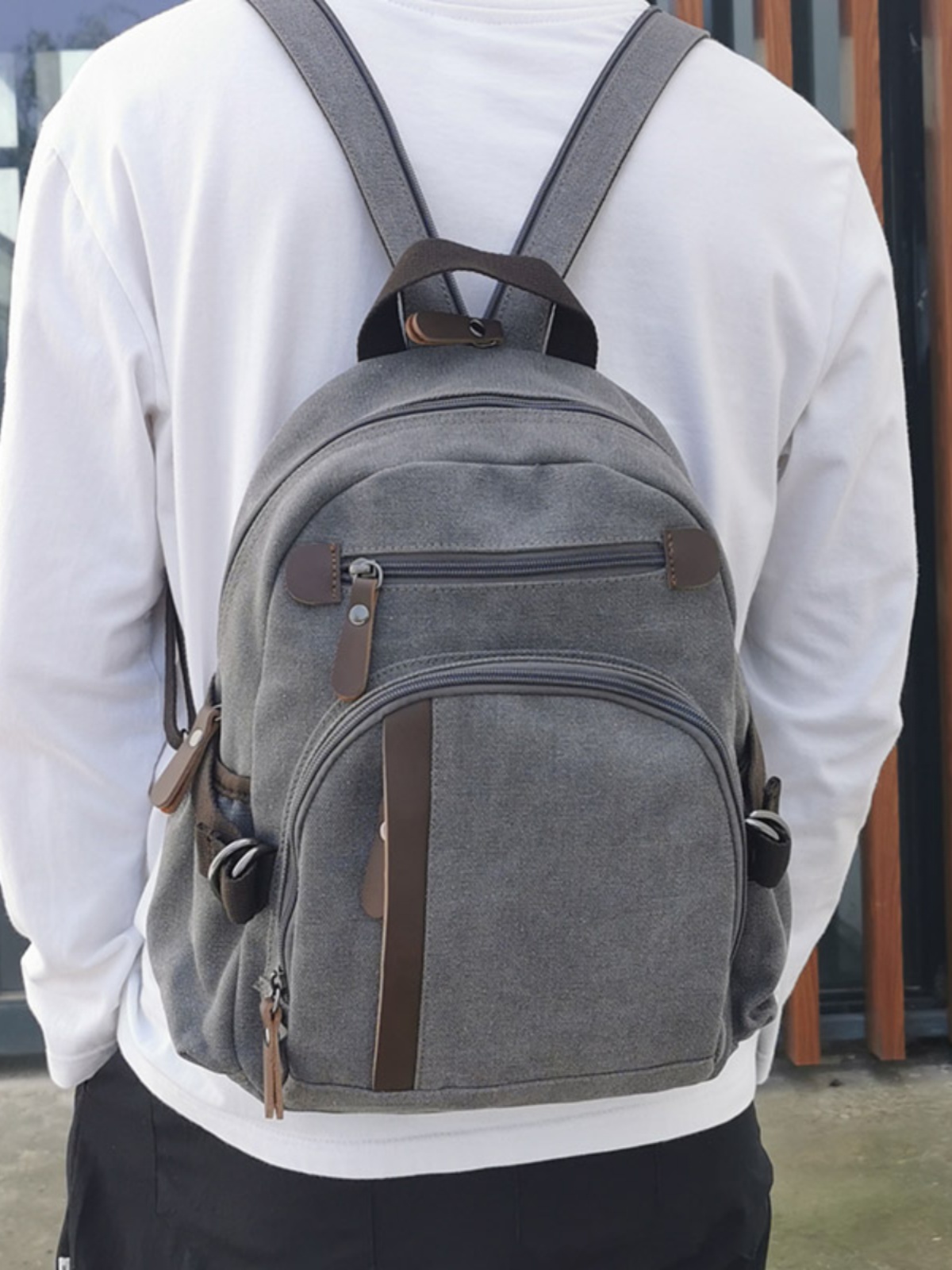 Canvas Backpack Casual - Küçük Kanvas Sırt Çantası Erkek Spor