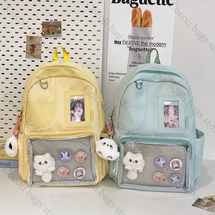 Canvas Backpack Casual - Düz Renk Şeker Rengi Sırt Çantası