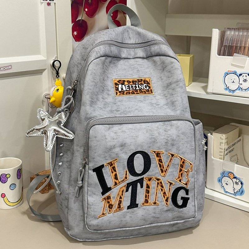 Kadınlar için Y2K Gri Sırt Çan - School Backpack Teen incelemesi ve fiyatı