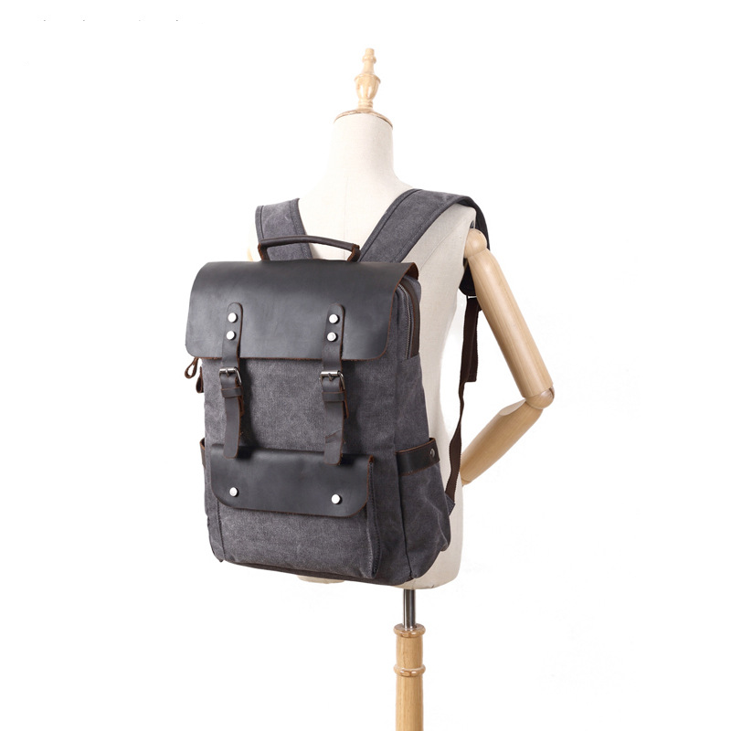 Özel Logo Vintage Kanvas Okul  - Leather Backpack Vintage incelemesi ve fiyatı